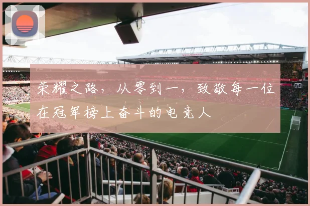 荣耀之路，从零到一，致敬每一位在冠军榜上奋斗的电竞人